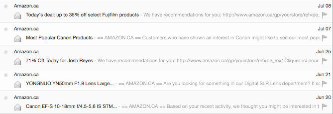 Amazon Email Series
