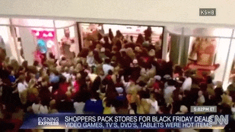 gif black friday doorbusters shopping sales crowds queues