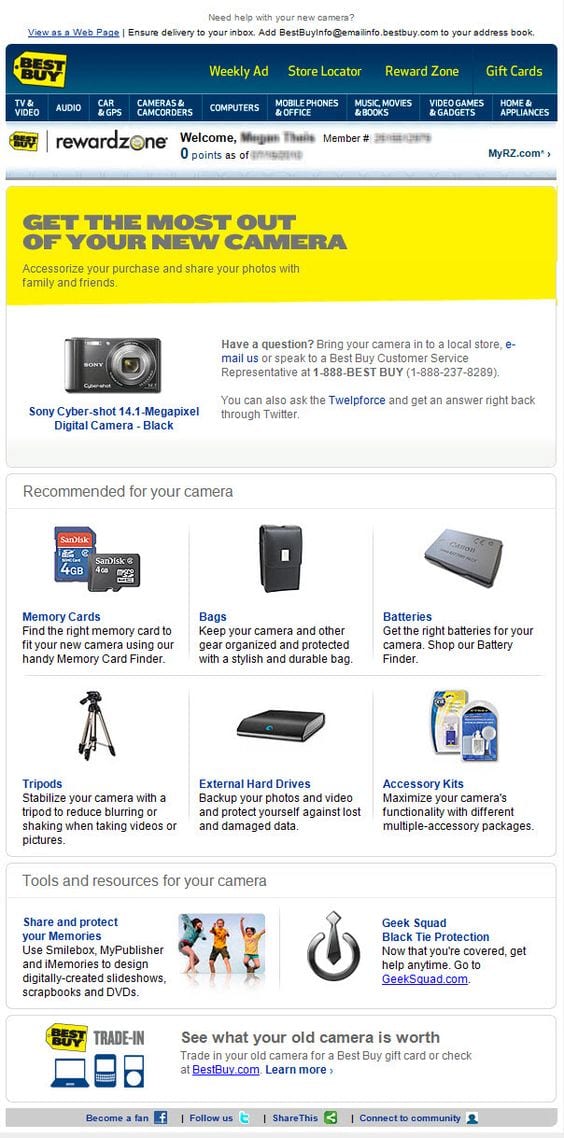 Best Buy Relevant Cross-Sell Email