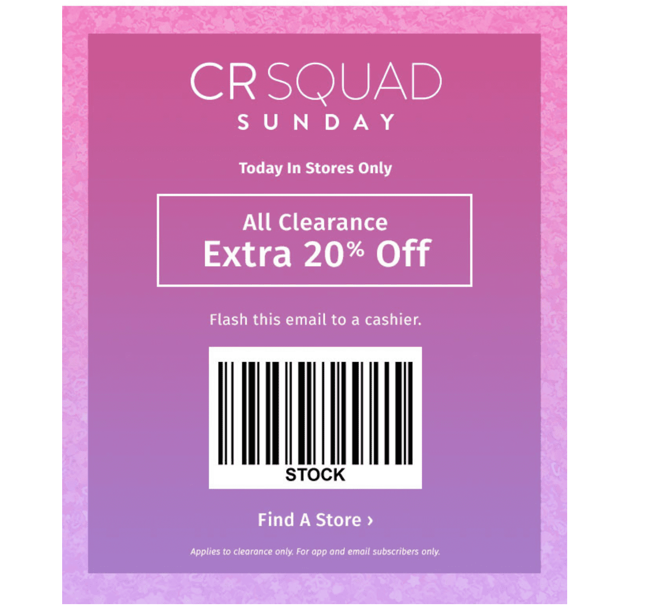 Charlotte Russe In Store Offer Email