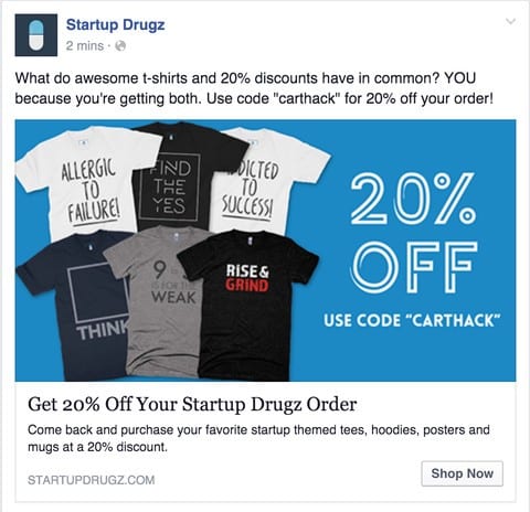 Example of a facebook ad