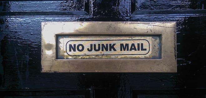 no junk mail box