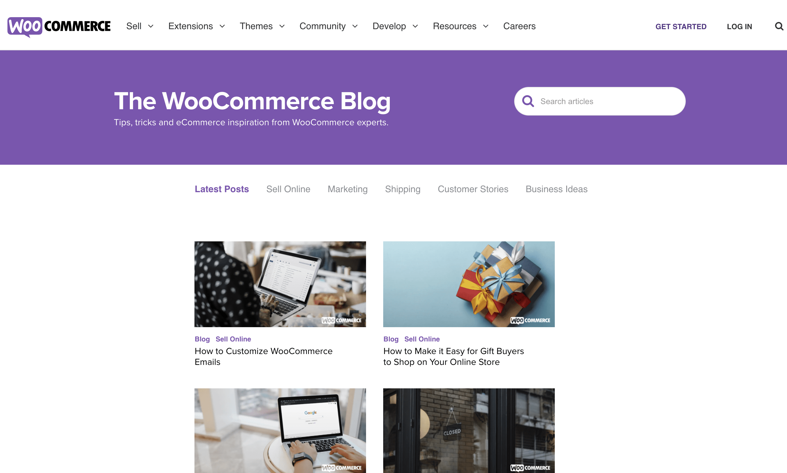 Woocommerce blog