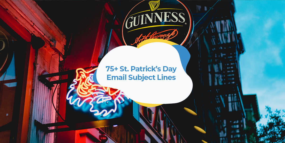 st patrick's day subject lines header