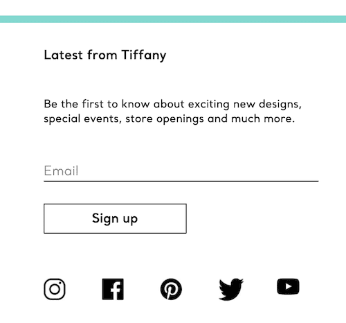 tiffany and co capture form