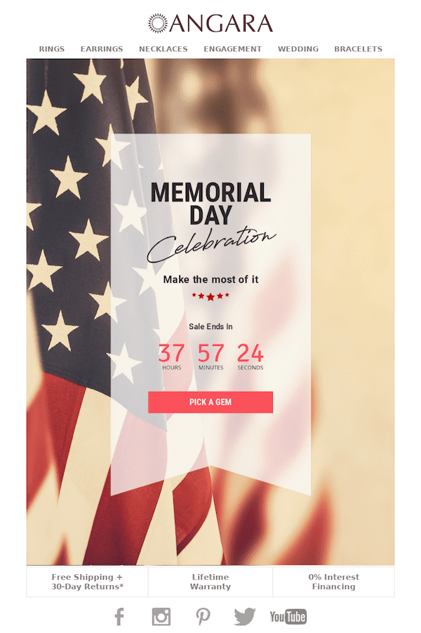 memorial day sale announcement