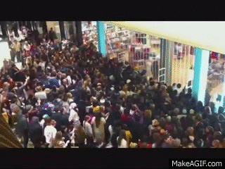 gif of black friday sales before covid with no social distancing