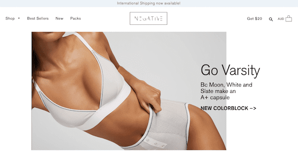 negative online shopify underwear store