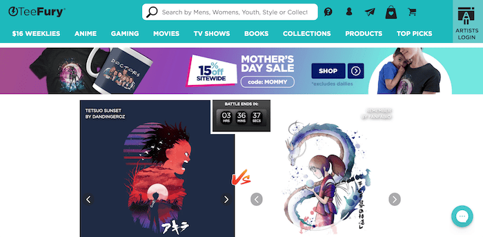 teefury t-shirt store